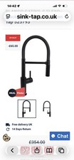 BLANCO Black Matte Pull-Out High Arc Single Lever Mixer Kitchen Tap + Hoses
