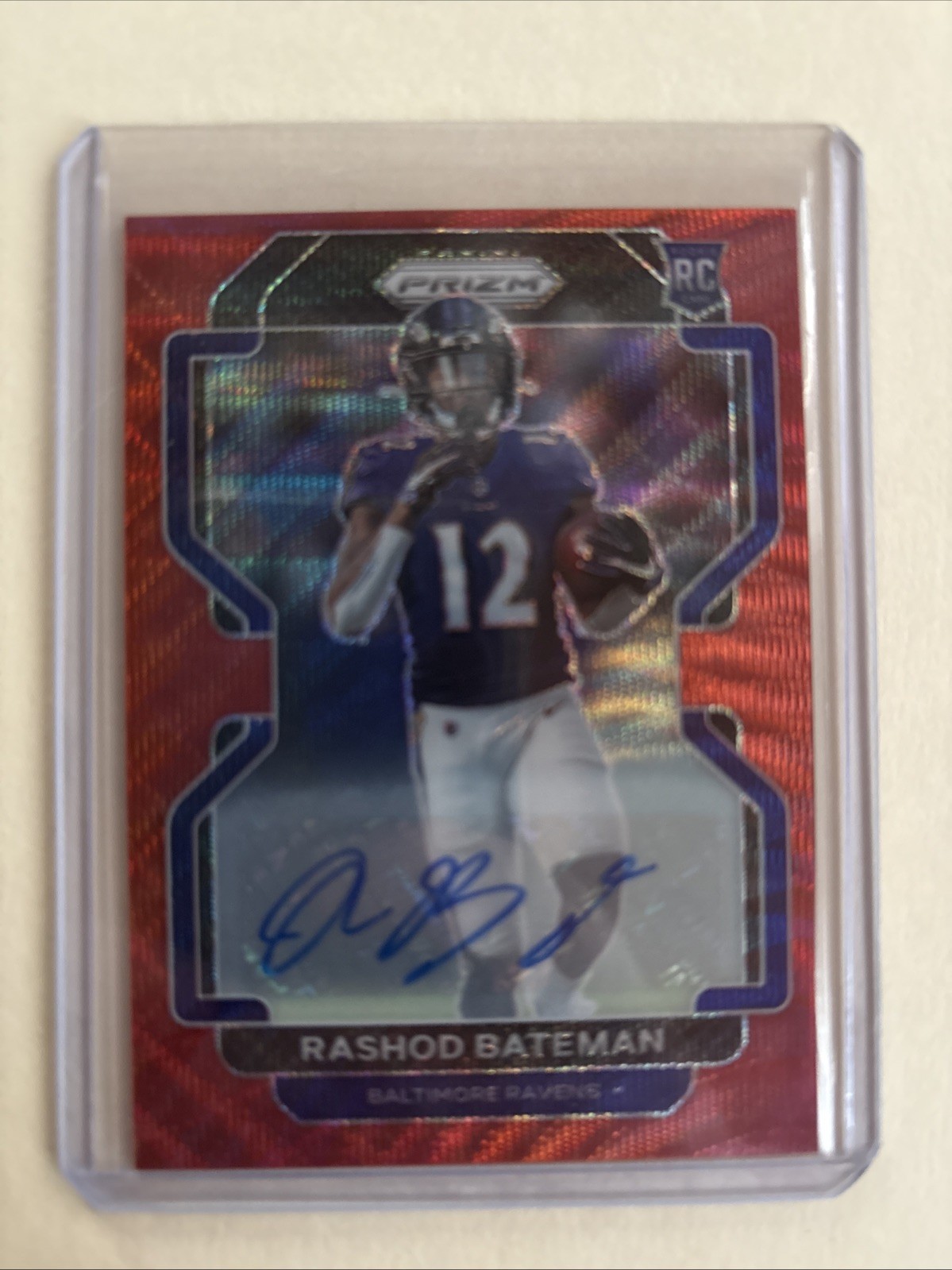 2021 Panini Prizm - Rookie Rashod Bateman #340 Red Wave Prizm /149 (RC)