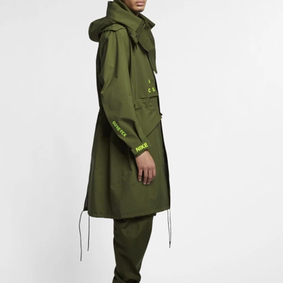 Nike Lab ACG Gore Tex Jacket Mens Med Green Windbreaker Street Gorpcore Utility - Image 4 of 4