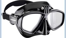 Cressi Action Cam Dive Mask Blackfor Diving Snorkelling (used Once)