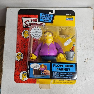The Simpsons Interactive Series 11 - Plow King Barney - Playmates 2002 NIB