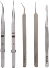 Tweezers, 5Pcs Precision Tweezers Set - Anti - Static Stainless Steel Tweezer...