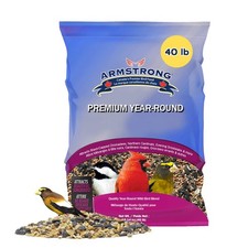 Armstrong Wild Bird Food Premium Year-Round Blend, 40 Pounds - with Cut Corn, Re