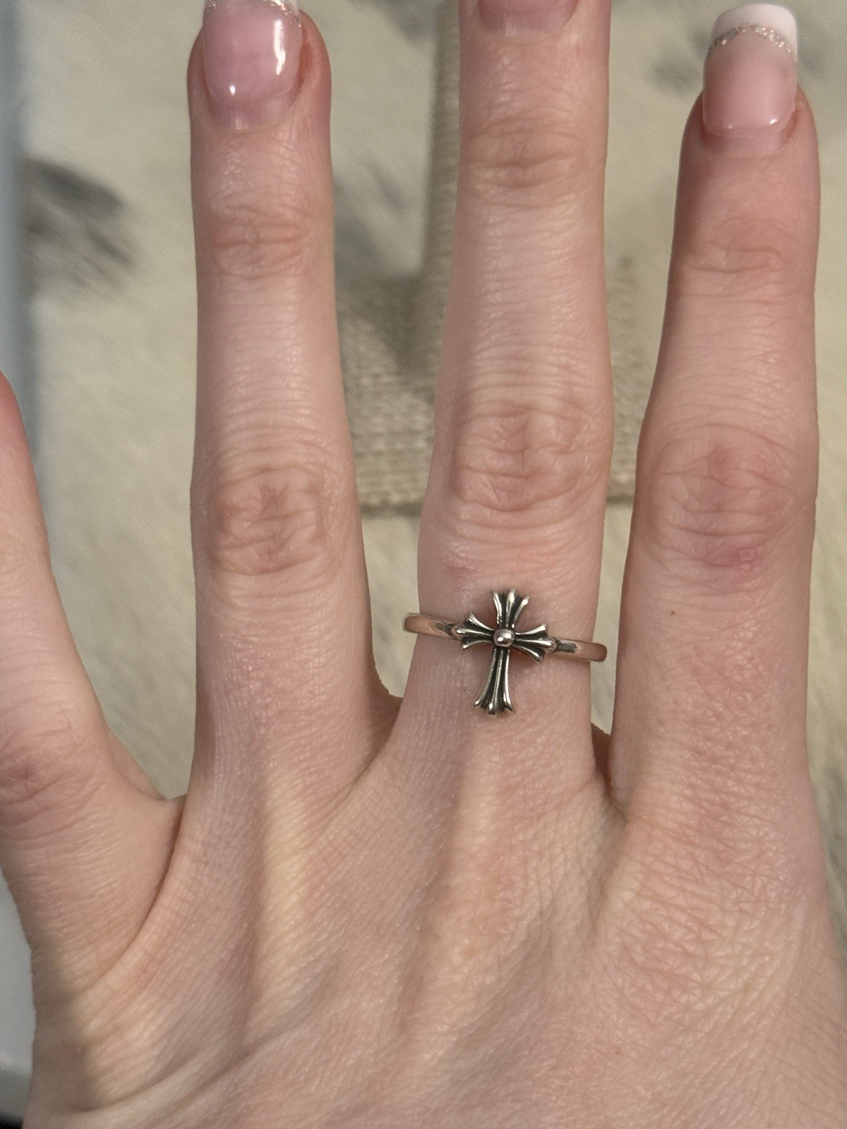 Chrome Hearts Sterling Silver 2011 Cross Logo Stacker Ring 925 CH Size 7 thumbnail 8