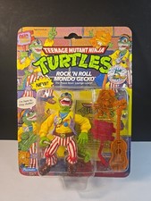 VINTAGE 1992 TMNT ROCK N ROLL MONDO GECKO MOC UNOPENED RARE PLAYMATES