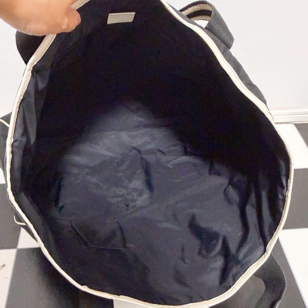 GUCCI Nylon Tote Bag Large Black Authentic Women's Fashion Bag thumbnail 9