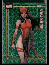 2026 Topps Chrome Marvel Comics #116 Elektra Hulk Green Lazer Refractor #/99