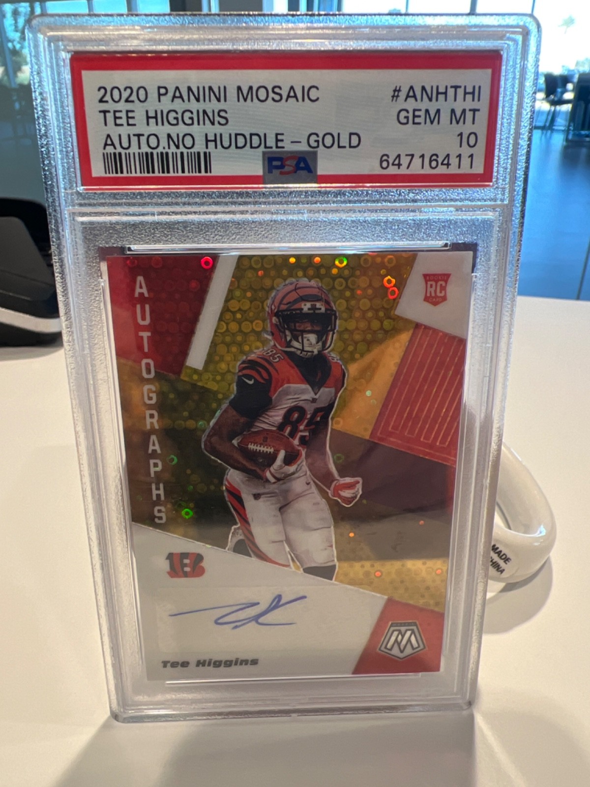 Tee Higgins Panini Mosaic Autographs No Huddle #ANHTHI Gold