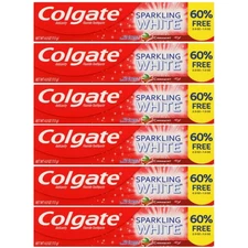 Colgate Sparkling White CinnaMint Gel Toothpaste 4.0 oz. Anticavity PACK OF 6