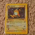 Pokemon 1st edition Raichu Base Set 14/102 Holo Rare 1999 80 HP Unlimited WOTC