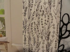 New leaves nature design black  PEVA  SHOWER CURTAIN or liner Etching look