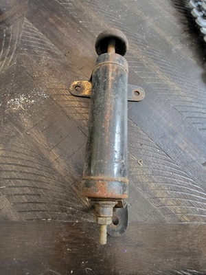 #ad VINTAGE ANTIQUE FUEL TANK PRESSURE DASH HAND PUMP SCTA TROG HOTROD FLATHEAD RAT. $235.00