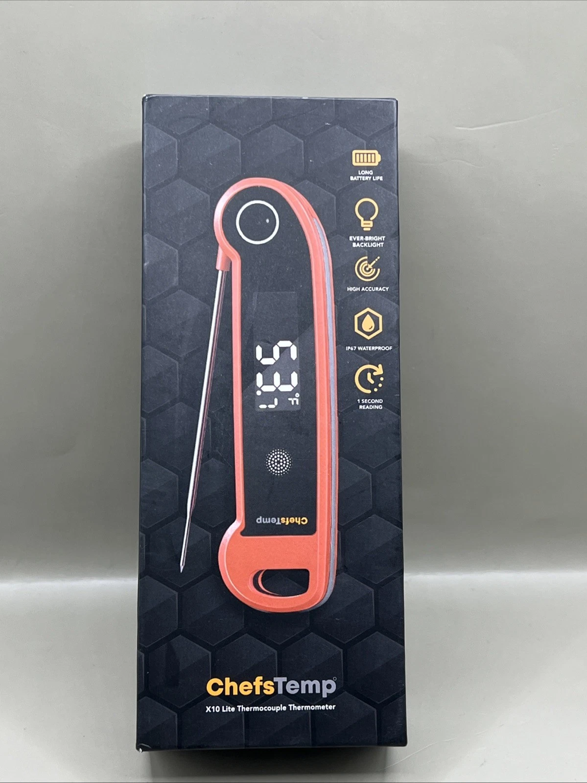 ChefsTemp Digital Instant Read Meat Thermometer, NSF Certified IP67 Waterproof