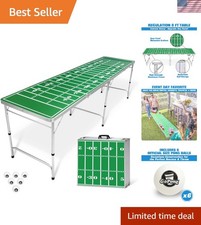 Durable Regulation Beer Pong Table with 6 Balls - Aluminum Portable