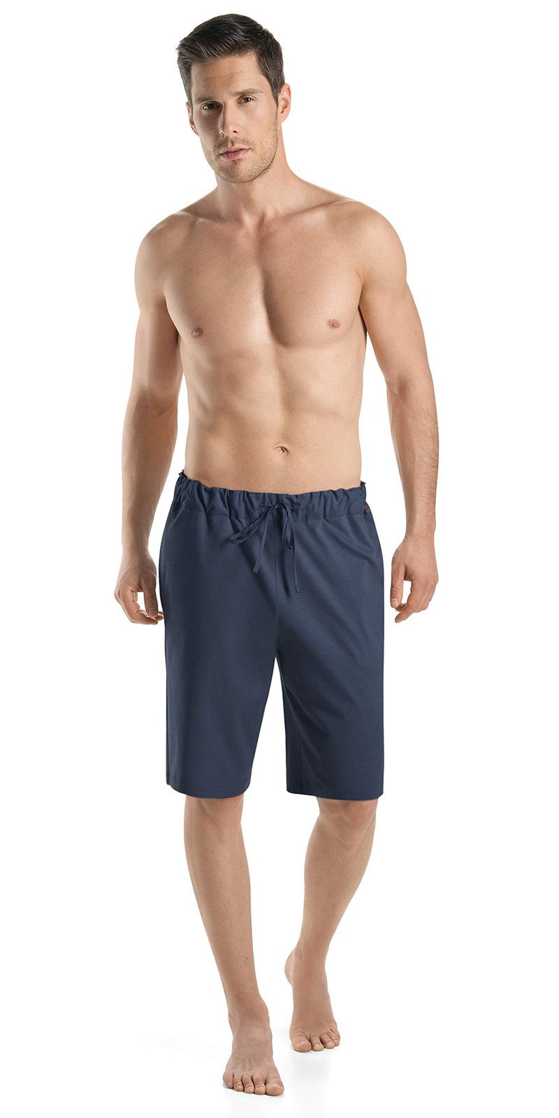 Мужские трикотажные шорты HANRO Hanro Night - Day Размер X-Большой - Черный синий Размер XL 10990₽