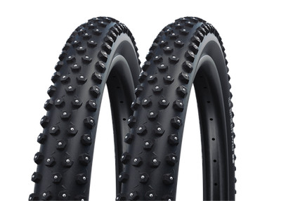 2x Schwalbe Ice Spiker Pro 65-622 RaceGuard Winter Compound Tube Type 29x2.60