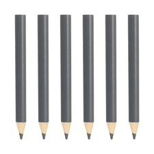 6 x Wooden Colored Pencils Short Oil Based Colored Pencils Grey