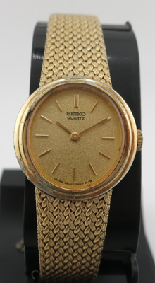 Vintage Seiko Gold-Tone Ladies Quartz Watch - 1400-5060 1400-8099