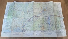vintage 1970 Burlington Sectional Aeronautical chart-23.5"  X 46"
