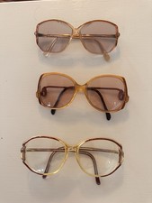 Lot of 3 Square Gold 1970s-80s Eyeglasses Frames Vintage