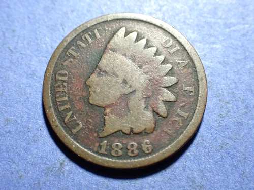 1886 Type 2 Indian Cent  Good details
