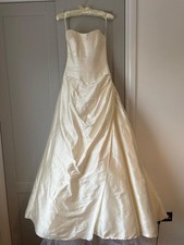 Suzanne Neville Wedding Dress Ivory Silk Size 12