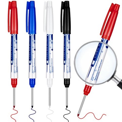 Gersoniel 4 Pcs Long Nib Marker 30 mm Deep Reach 1 Count (Pack of 1), White