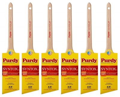 Genuine Purdy 6 Pack Syntox Angular 2-1/2'' Paint Brushes 144403625-6PK