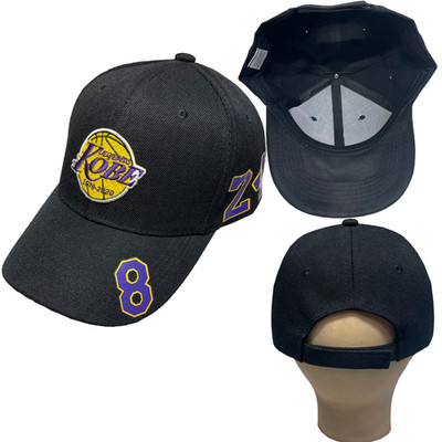 LEGENDS KOBE BRYANT LAKERS 8/24 BLACK MAMBA Adjustable Baseball Cap Hats LOT 