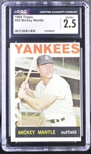 1964 Topps #50 Mickey Mantle CGC 2.5 GOOD+ New York Yankees MLB Vintage Card