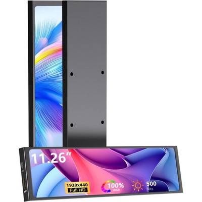 11.26'' Mini Monitor FHD 1920x440 Small Wide Monitor for PC Case, Stretched Ba...