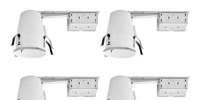 2 Pk HALO H99RTAT 4'' Steel Recessed Lighting Housing Air-Tite Wh Remodel Ceiling