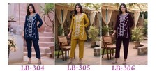 Women Top Tunic Kurti Pant Dupatta Set Indian Pakistani Salwar Kameez Designer