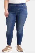 Terra  Sky Women  s Plus Skinny High Rise Pull-On Medium Tint Wash Jeggings NWT