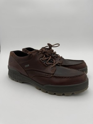 Mens 49/US 15 ECCO Track GTX Brown Leather Moc Toe Hiking Shoes