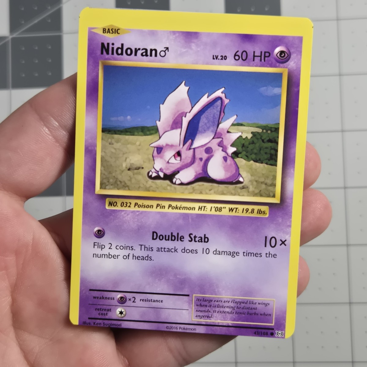 pokemon nidoran card value Nidoran Miscut Error Evolutions Pokemon Card 43/108