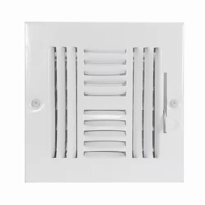 EZ-FLO 8 x 8 Inch (Duct Opening) Air Vent Cover for Wall 8 in. x 8 in., White