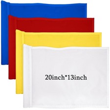 4 Pcs Solid Golf Flag with Tube Inserted Putting Green Flags 420d Nylon Portable
