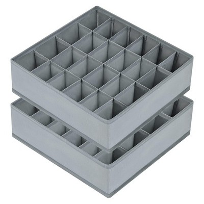 joyoldelf Sock Drawer Organizer Divider 2 Packs Underwear Organizer, 24 Cell Clo