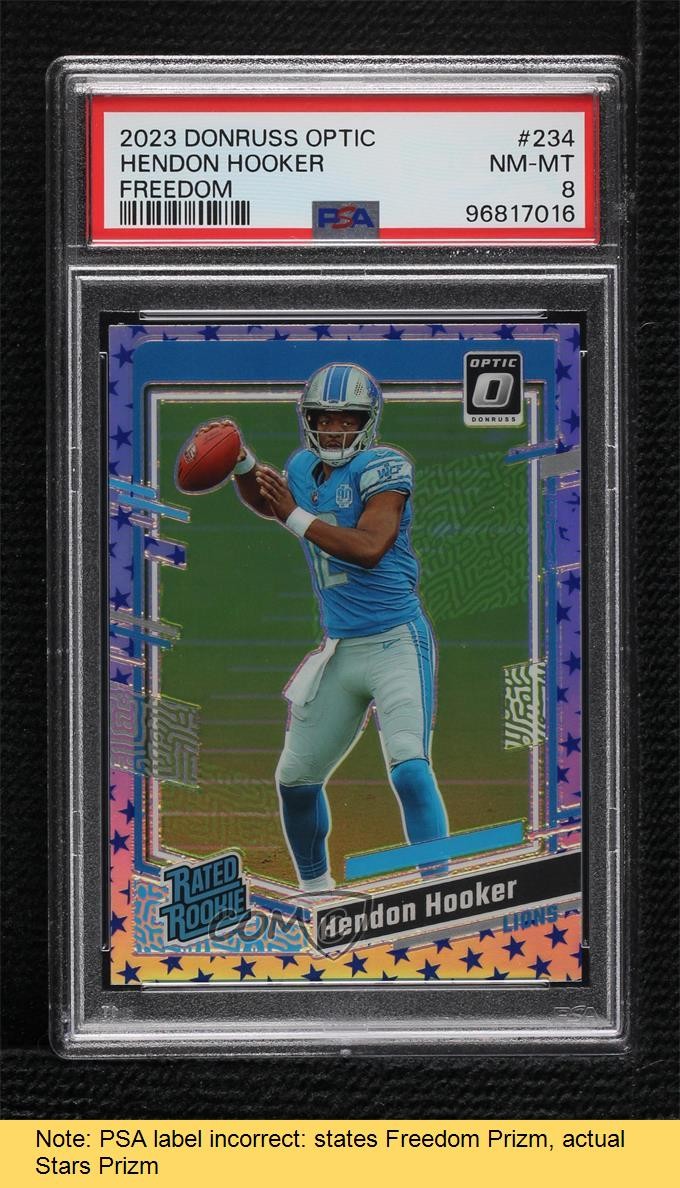 2023 Panini Donruss Optic Rated Stars Prizm Hendon Hooker Rookie RC READ 17lu