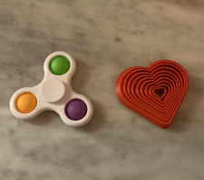 Pop it fidget spinner and heart 3D printed fidget FUN TO PLAY WITH  