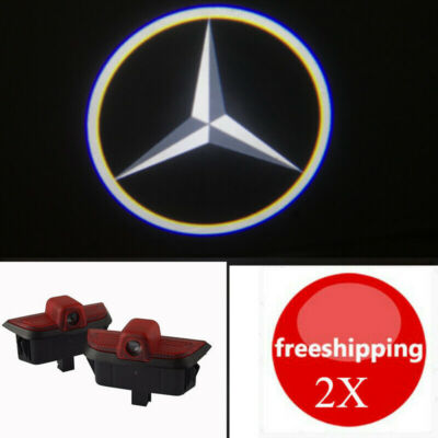 2x HD LED Projector Ghost Shadow Lights Car Door For MB C Class W204 2008-2014