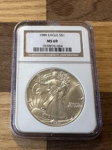 1989 American Silver Eagle NGC MS69