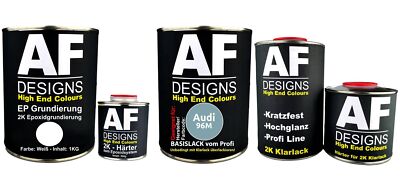 FÜR Audi 96M Marathonblau Metallic 3.7L Autolack SET 2K EP Grundierung Klarlack