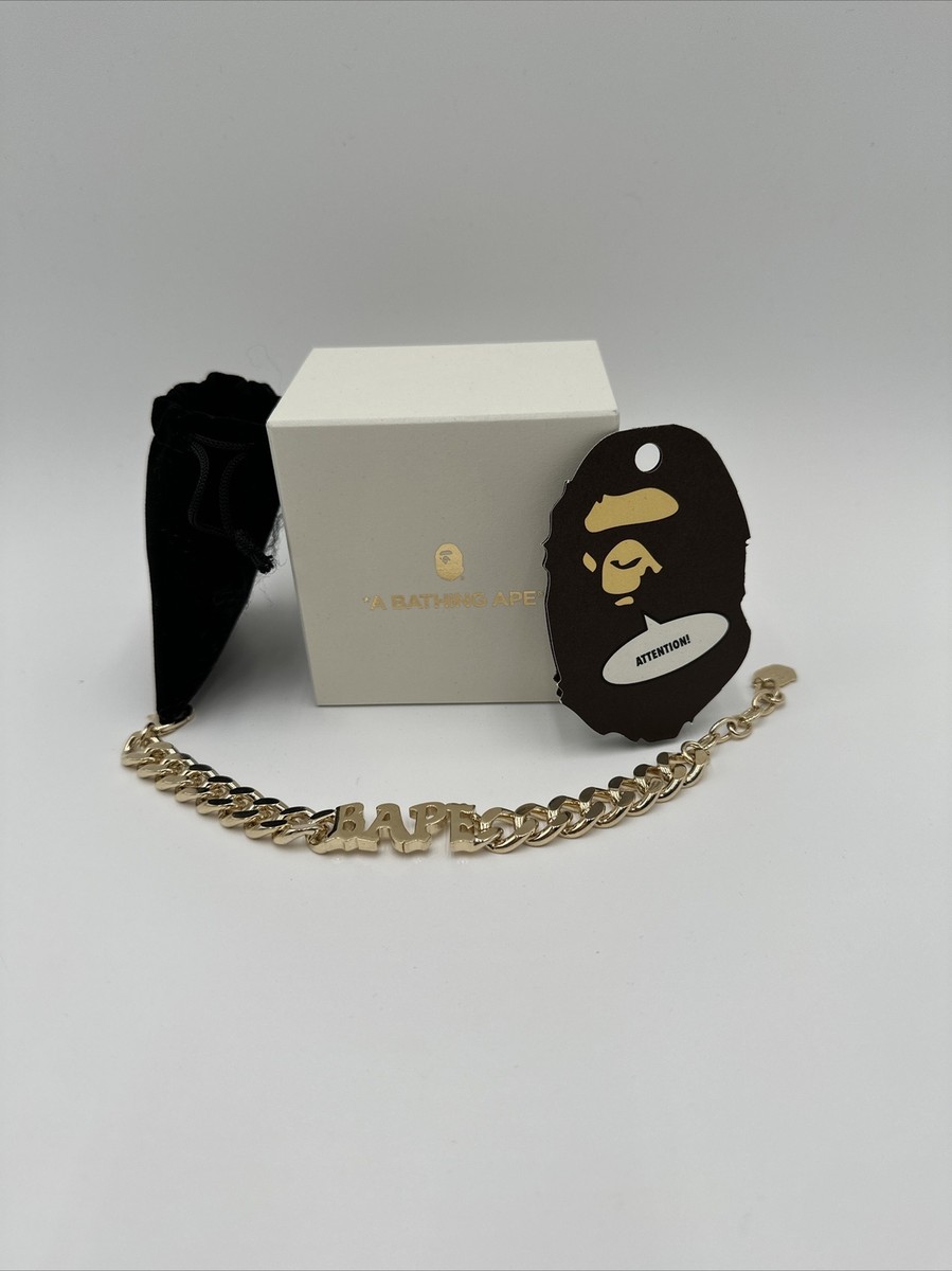 BAPE ゴールドロゴ ベルト 調整可能　A BATHINH APE BAPE ゴールドロゴ ベルト 調整可能 A BATHINH APE