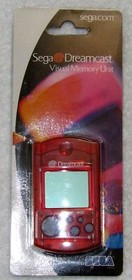 Official Sega Dreamcast Clear Red VMU Memory Card HKT-7000 Brand New Sealed!