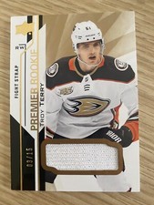 Troy Terry Premier Rookie Fight Strap #/15 SP RC 2018-19