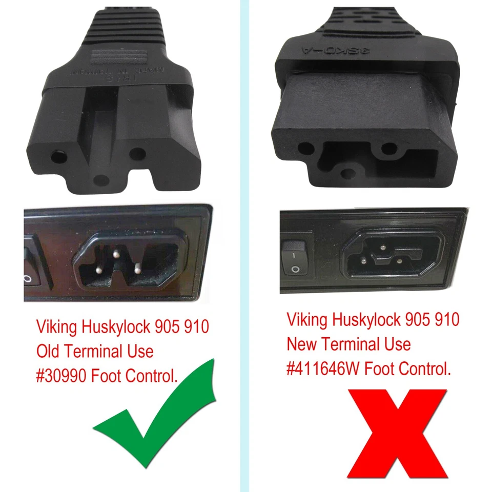 #30990 220V Complete Speed Control Foot Pedal+Cord  fit for Singer Viking Janome - Image 2 of 4