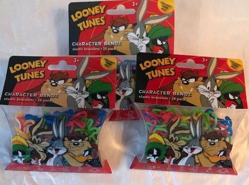 Lote de 3 Paquetes de Pulseras Elásticas Looney Tunes “Bandas de Personaje”: Nuevo en Paquete - Imagen 1 de 3