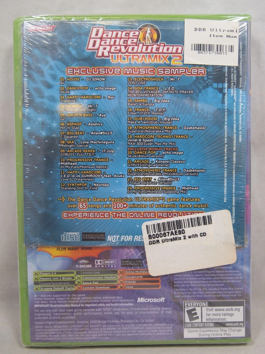 Dance Dance Revolution DDR Ultramix 2 Microsoft Xbox Brand New with Music CD